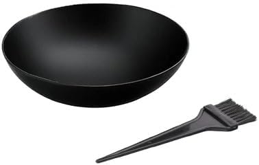 Henna Mixing Iron Bowl, Natural Hair Dye Making Wok kadai Without Handle in Iron, Mehendi Paste ka Bowl with Brush