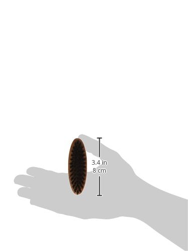 ZEUS Pocket Beard & Mustache Brush for Men, Firm Bristles (Made in Germany)