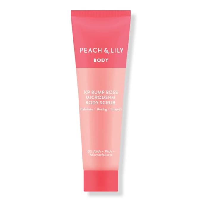 Peach & Lily - KP Bump Boss Microderm Body Scrub (8.11 oz) - 10% AHA + PHA - Microexfoliants - Hyaluronic Acid, Cica, Tea Tree, Squalane, & Cucumber - Self Care - Vegan & Cruelty Free - Korean Beauty