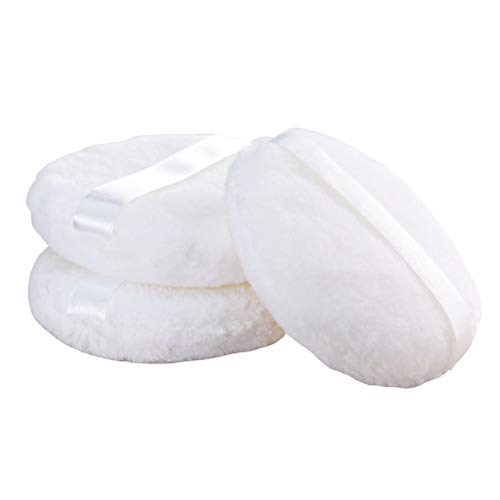 Loose powder Puff, 4.3'' Large Body Puff W Ribbon (10.9cm) (3PCS)