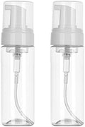 Beoncall Foaming Dispenser 7oz Transparent Empty Spray Bottle 2Pcs Plastic Foam Pump Travel Soap Portable Foam Bottle (200ml)