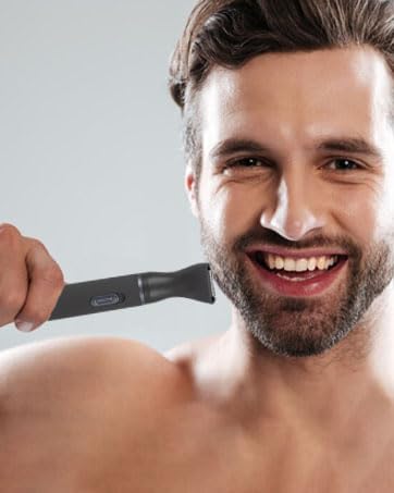 Nose Ear Hair Trimmer for Men, Rechargeable 3 in 1 Grooming Kit for Nose, Ear, Eyebrow & Body Hair, No Pull No Snag Painless Trimming with 3 Replacement Heads