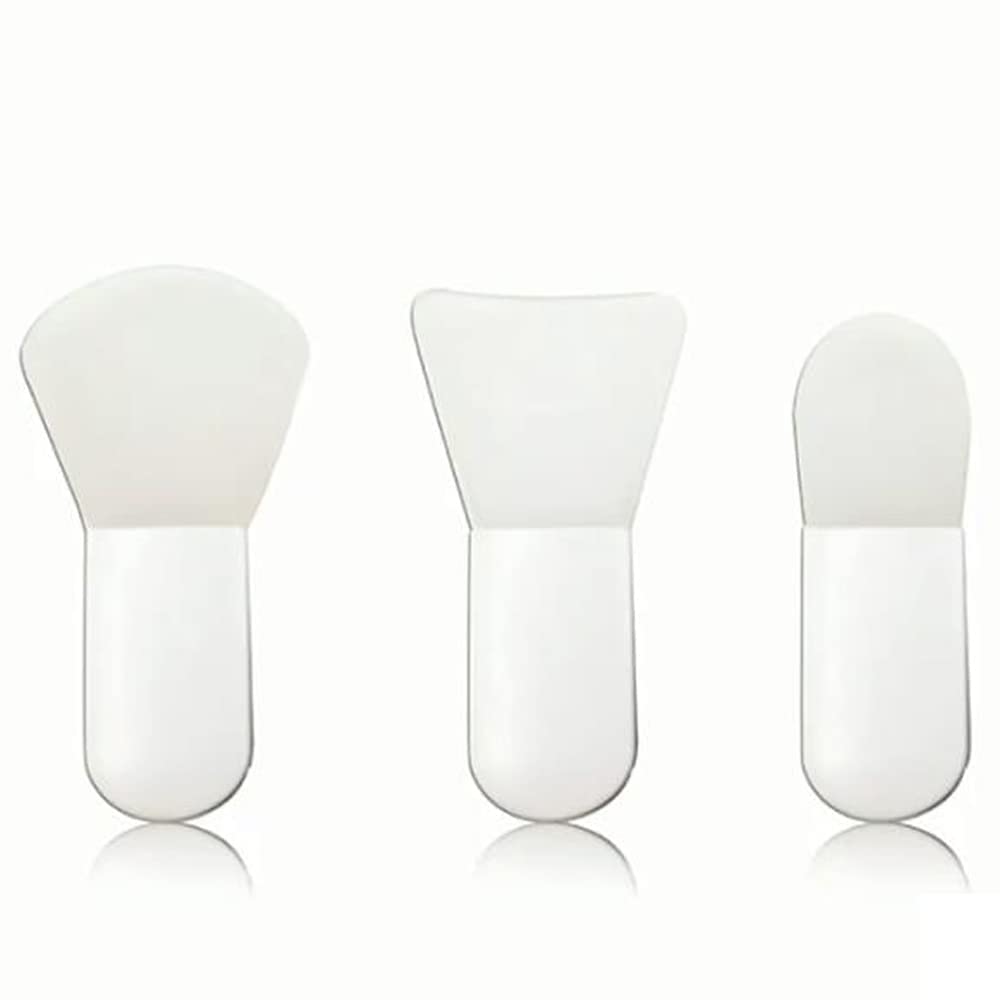 Face Mask Applicator Brushes, Mini Makeup Spatula Portable Beauty Tools Set for Facial Mud, Cosmetic Mask, Facial Clay, Eye Mask, Body Lotion, Body Butter, Serum, Cream. 3PCS Soft Silicone Brush Suit