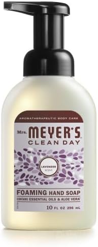 Mrs. MEYER'S CLEAN DAY Foaming Hand Soap, Lavender Scent, 10 Fl oz (Pack of 4)