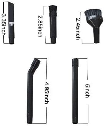 EZ SPARES Micro Cleaning Nozzle Kit,Micro Vacuum Attachment,Universal Vacuum Cleaner Attachment,Mini Micro Kit Keyboard Crevice Cleaning Tool Brush Kit,for Compact Wet Dry Shop Vacuum,Storage Bag Inc