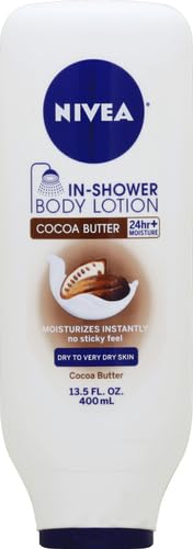 NIVEA Nourishing In Shower Body Lotion, Cocoa Butter, 13.5 FL OZ