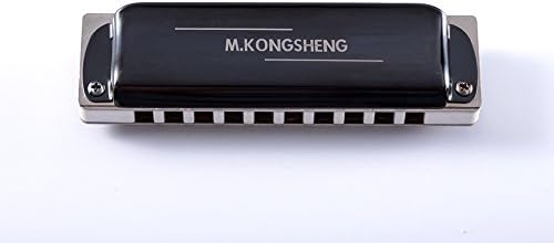 KONGSHENG KS-10BH 10 Holes Blues Harmonica,White Body (G)
