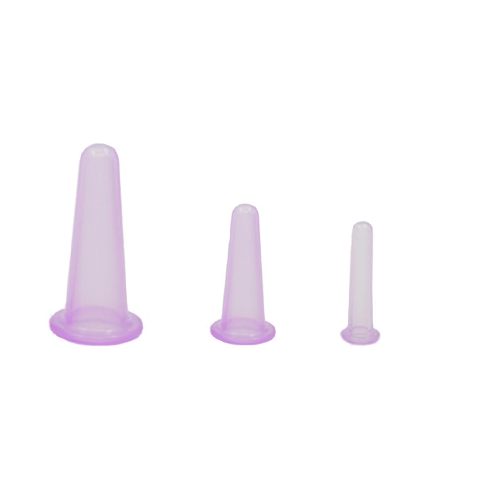 BWESOO 4Pcs Transparent Massage Cupping Set Silicone Mini Facial Cups Face Massager Helper Skin Care Neck Back Eyes Massaging Cup Safe to Use, Don't Worry About Burns Health Care Products