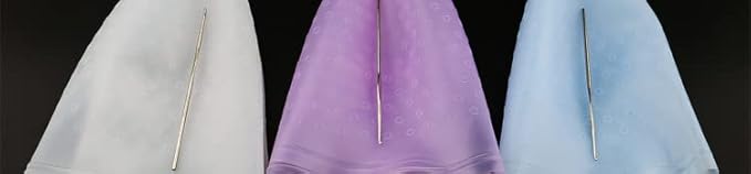 Silicone Highlight Tipping Cap for Hair with Hook Reusable Hair Cap for Hair Coloring Hair Staining Cap Dyeing Tool