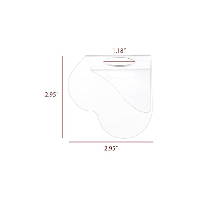 LannuMet 2pcs Heart-Shaped Acrylic Makeup Mixing Palette Makeup Tools for Foundation Eyeshadow Lipstick Nail Art Pigment