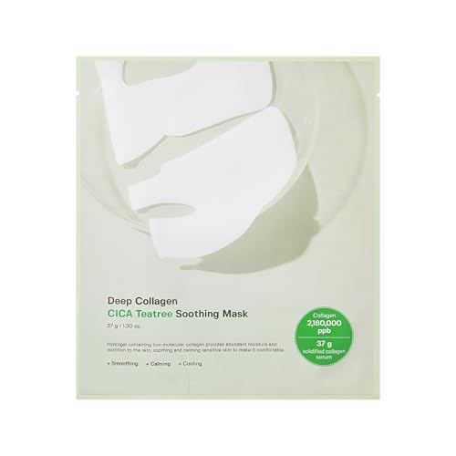 SUNGBOON EDITOR Deep Collagen CICA Teatree Overnight mask, Real Collagen 2,160,000ppb & Teatree Extract, Glass Skin, Calming for Blemish Care, Face Masks, Real TikTok Viral, Korean Skin Care, 37gx1ea
