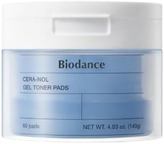 Biodance Cera-nol Gel Toner Pads, Deep Hydrating & Soothing Toner Pads for Sensitive Skin, Redness Reducing, Mositurizing, Pre-Soaked Pads, Korean Skin Careㅣ60 Pads