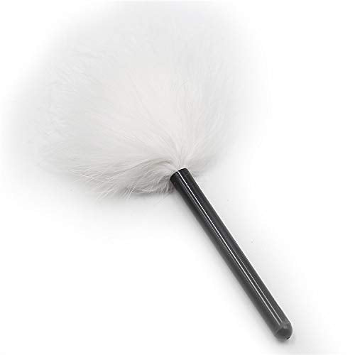 HIPLAYGIRL Easy Makeup Powder Brush-Soft Fluffy Turkey Villus, Craft, Natural Powder-Throwing Puff Beauty Tool (White)