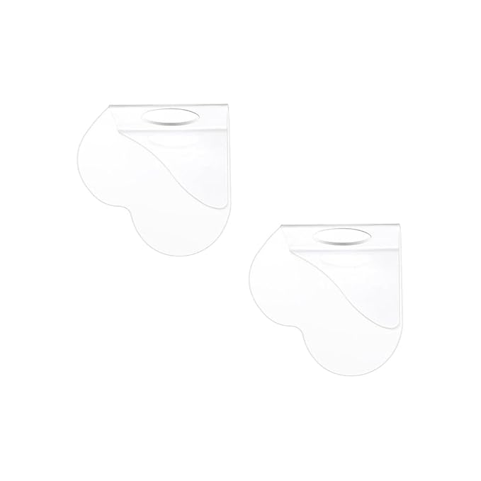 LannuMet 2pcs Heart-Shaped Acrylic Makeup Mixing Palette Makeup Tools for Foundation Eyeshadow Lipstick Nail Art Pigment