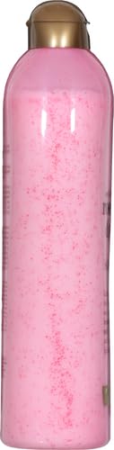 OGX Sensitive + Rose Water & Pink Sea Salt Exfoliating Body Scrub + Rose Quartz, Gentle Exfoliating Daily Wash Softens Skin, Scrub for Women, Sulfate-Free Surfactants, 19.5 fl oz (Pack of 3)