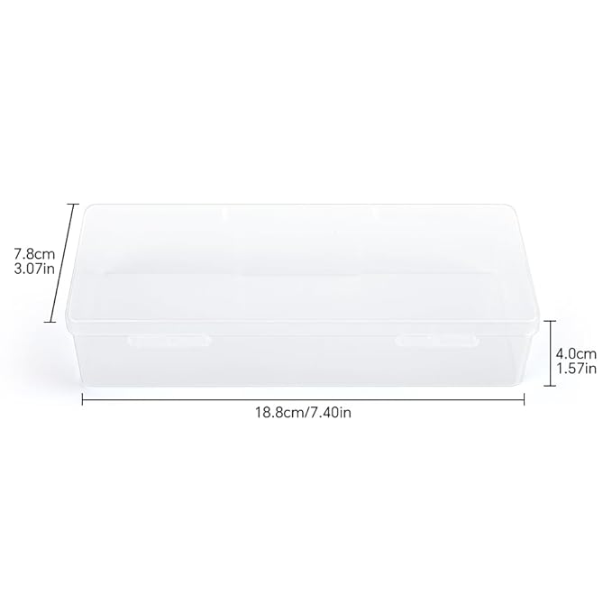 Rolabling Transparent Box Storage Case for Nail Art Equipment Manicure Tool