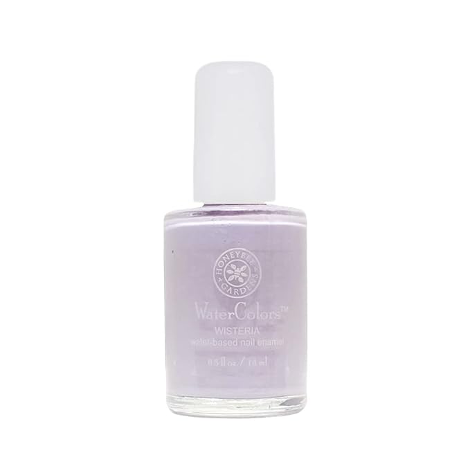 Honeybee Gardens Water-Based Nail Enamel, Wisteria, Matte Opaque Light Pastel Purple, Eco-Friendly, Odorless & Vibrant Polish, 0.5 fl oz