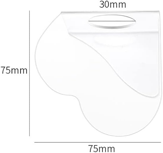 ccHuDE 2 Pcs Clear Acrylic Nail Art Palettes Heart Shaped Nail Painting Plate Makeup Hand Palette Professional Cosmetic Mixing Palette for Beauty Salon