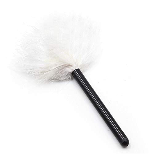 HIPLAYGIRL Easy Makeup Powder Brush-Soft Fluffy Turkey Villus, Craft, Natural Powder-Throwing Puff Beauty Tool (White)