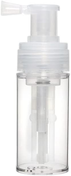 Duehut 110ml Powder Spray Bottle Portable Detachable Travel Spray Bottle Plastic Powder Sprayer Bottles Container PET Cosmetics BottleRefillable Hair Fiber Applicator for Home Barber Shop