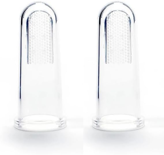 AmeriCan Goods 2/Pcs Baby Finger Toothbrush Silicone Infant Finger Cleaning Massager Brush for Teeth & Gums