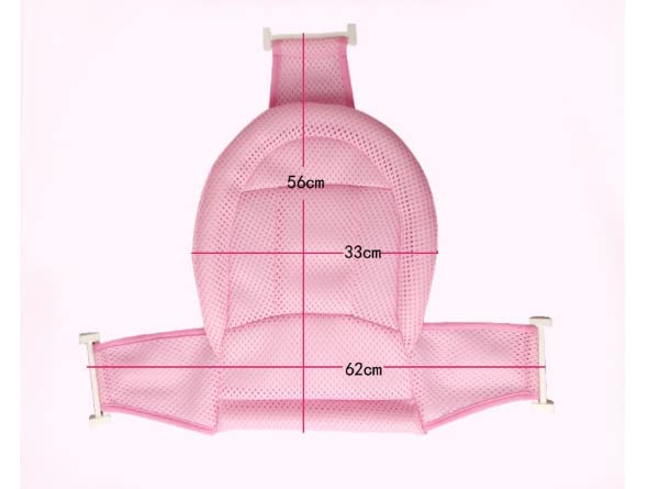 Breathable Mesh Newborn Baby Bath Mat Baby Tub Pillow Adjustable Non-Slip Bath Seat Pad Bath Cushion for Bathtub for 0-18 Months (NO TUB)