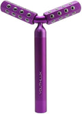 YOUTHLUX Revolution Roller - Germanium Stone Uplifting Beauty Facial Massage Tool/Wand Face Roller for Skin Tightening/Firming, De-Puffing, Anti-Aging (Purple)