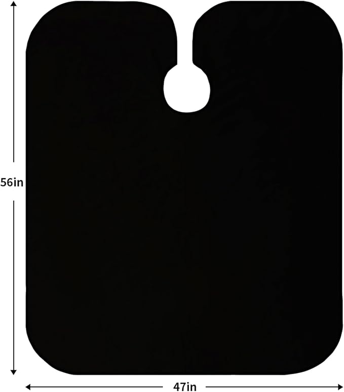 YELEGI Professional Hair Cutting Cape(2Pcs), Salon Barber Cape with Adjustable Snap Closure, Waterproof Hair Dye Color Cape Hair dressing stylist apron (Black)