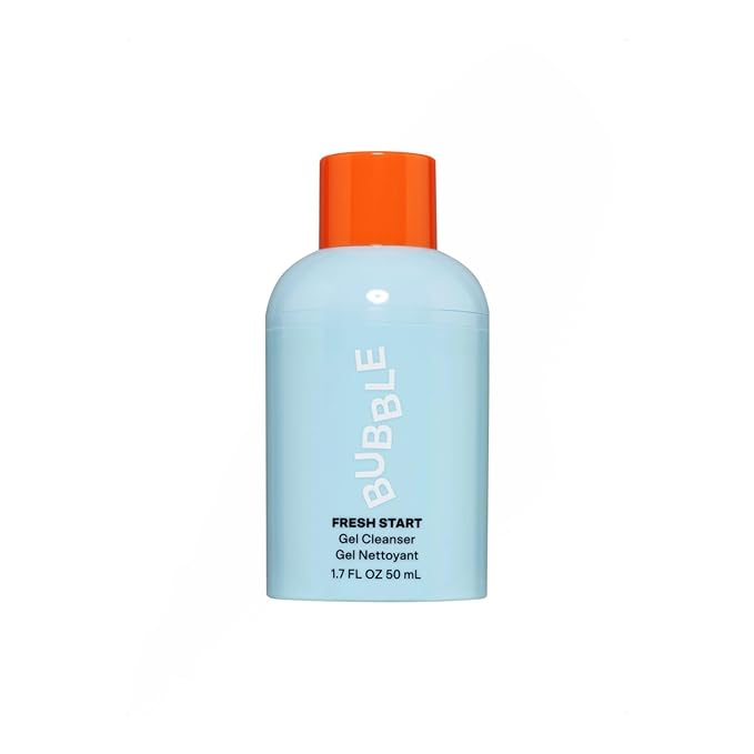 Bubble Skincare Fresh Start Gel Cleanser - Gentle Exfoliating Face Wash for Oily Skin - Gel Cleanser with Aloe Vera Juice + Caffeine to Protect and Soothe Complexion - Summer Skincare Essential (50ml)