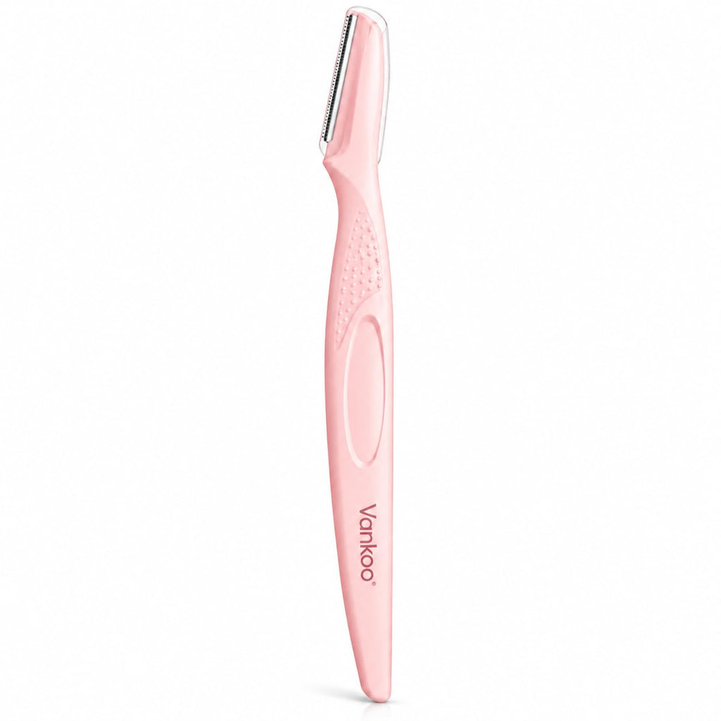 Vankoo Facial Hair Remover & Eyebrow Trimmer - 2 in 1 Eyebrow & Face Shaver for Women - Rechargeable Face Razors for Women with Built-in LED Lights - Painless Hair Removal for Flawless Skin & Makeup
