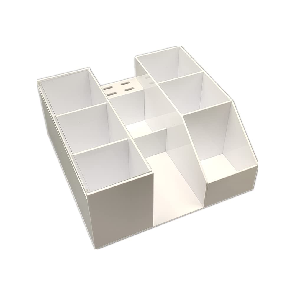Sisiter Eyelash Beauty Organizer, Acrylic Eyelash Grafting Tool Storage Beauty Tool W/Tweezers Holder Display Boxes for Home Eyelash Salon (White)
