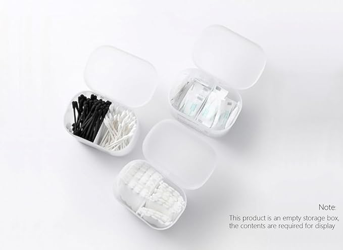 Sprigold home transparent cotton pads/swabs large capacity storage box with PP(polypropylene) material, easy to use and take,beautiful design, muti-purpose, moisture-proof and dust-proof (Home)