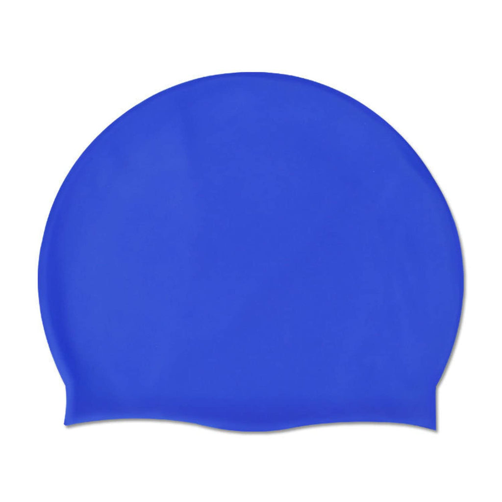 Doovid Swim Caps for Women Men Waterproof Silicone Ear Protection Long Hair High Elasticity Swimming Cap Lake Blue One Size
