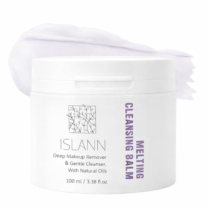 ISLANN Melting Cleansing Balm, Korean Makeup Remover for Waterproof Makeup, Deep Cleansing Oil Balm with Natural Oils, Vegan Face Cleanser for All Skin Types, 3.38 fl oz (100ml)