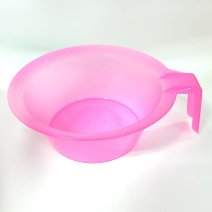 lasenersm 4 Pieces Hair Color Mixing Bowl Hair Color Bowl Hair Dye Bowl Applicator Bowl Plastic Color Mixing Tint Bowls Hair Dyeing Bowls Dyeing Coloring Tool for Home Salon Hairdressing, Pink