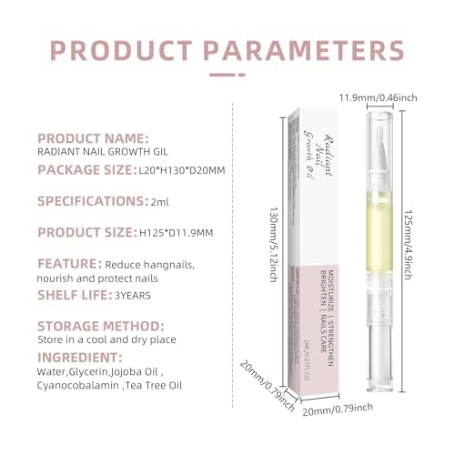 Radiant Cuticle Oil Pen – Nourishing Nail Growth Oil with Tea Tree, 4Pack