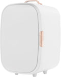 trggvvrt 12L Portable Beauty Fridge with Handle, Compact Fridge for Makeup Lipstick, Cooler & Warmer Cosmetics Refrigerator with Adjustable Shelves for Makeup, Perfumes, Lipsticks (White)