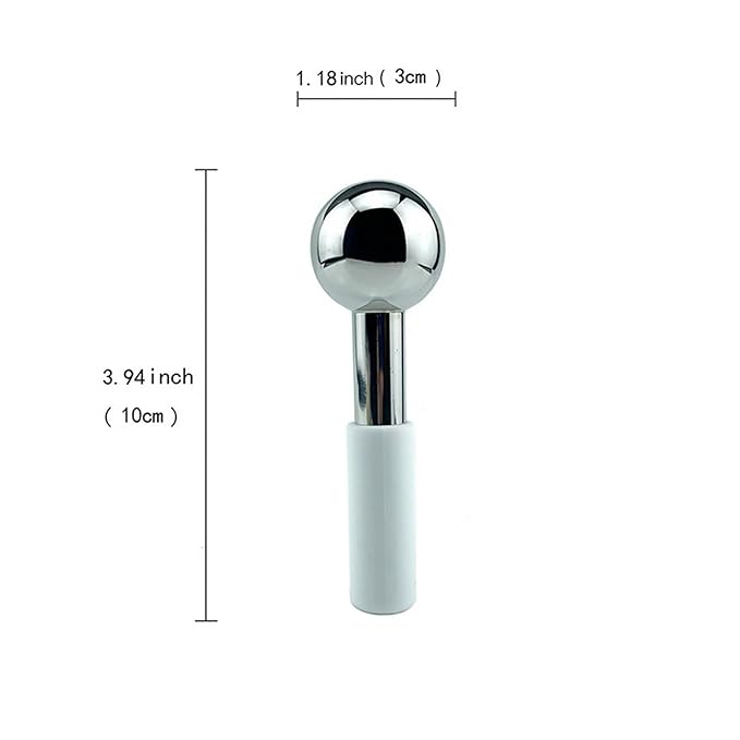 2pcs Stainless Steel Ice Globes for Face & Eyes, Cooling Massager Face Roller for Puffiness Relief, Dark Circles Tighten Pores, Facial Relaxation Skin Care Tools