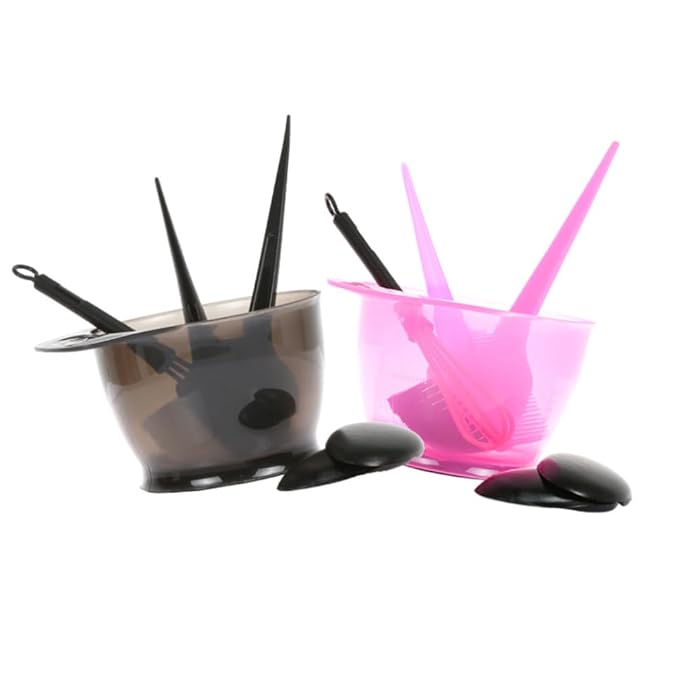 Hair Dye Tools Kit 5-Piece Hair Coloring Set with Mixing Bowl Brush Comb Earmuffs for Salon and Home Use Tinting Supplies