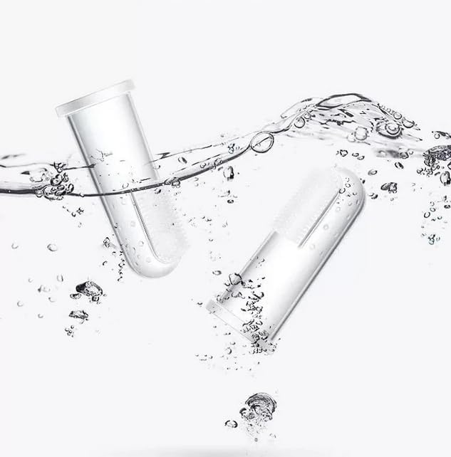AmeriCan Goods 2/Pcs Baby Finger Toothbrush Silicone Infant Finger Cleaning Massager Brush for Teeth & Gums