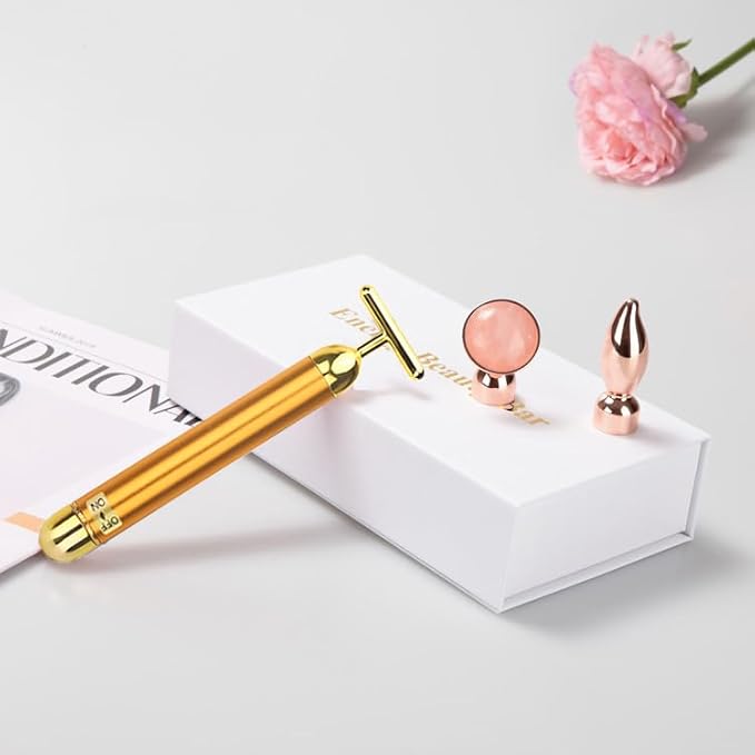 SIXIUMIE Beauty Bar Gold Face Massager for Skin Care T-Shape Facial Massager Tools Face Lifting