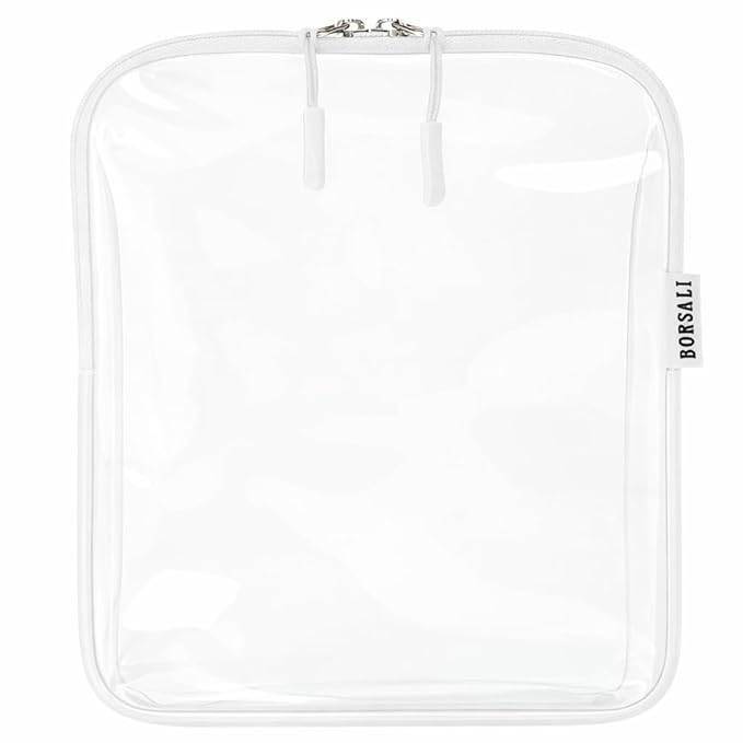 BORSALI TSA Approved Toiletry Bag, White