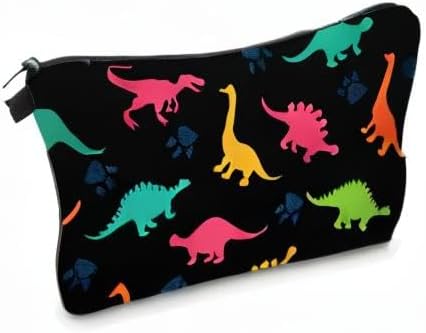 Aiphamy Cute Travel Makeup Bag Cosmetic Bag Small Pouch Gift for Women (Dinosaur)