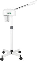 Professional Facial Steamer, Hot Mist, Ozone Humidifier, Can Use at Home and Beauty Salon, Extract Blackheads, Rejuvenate and Hydrate Your Face Skin for Youthful Complexion, White