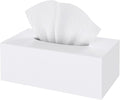 SILUT Tissue Box Cover Rectangle, Tissue Box Holder Decorative, Acrylic Tissue Box Cover, Stylish Tissue Holder for Bathroom, Home, Restaurant, Kitchen - Matte White
