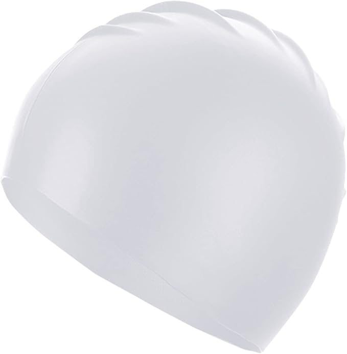 Doovid Swim Caps for Women Men Waterproof Silicone Ear Protection Long Hair High Elasticity Swimming Cap
