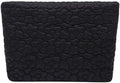 HFLZBRO Puffy Quilted Makeup Bag for Women, Cosmetic Bag, Travel Toiletry Organizer Pouch Clutch (Black Flowers)