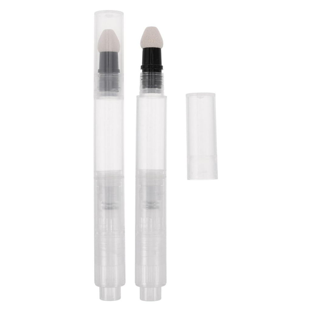 PACKOVE 2Pcs 3Ml Sponge Tip Press Pen Cosmetic Packaging Material for Lip Gloss Cream Foundation Concealer Dispenser Makeup Applicator