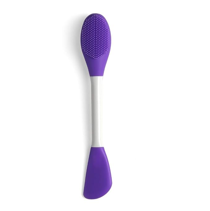 LASSKY Silicone Brushes,Double-Ended Silicone Face Mask Brush,Facial Cleansing Brush, Premium Soft Facial Masks Other Skin Care Applicator Tool for Cream, Body Lotion,Moisturizer (Purple)