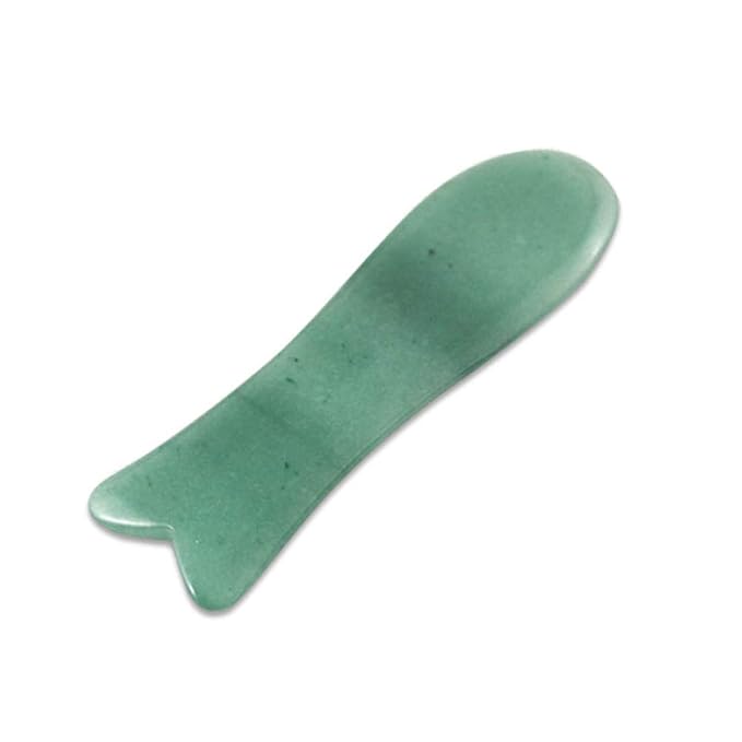TOP SEWING Facial Gua Sha Tool for Chin Massage Tool Natural Jade Stone Gua Sha Board for Face SPA Acupuncture Therapy Trigger Point Treatment